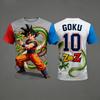 Лето 2026 Футболка с 3D-принтом Dragon Ball, Графическая футболка Goku Super Saiyan, Быстросохнущая, Оверсайз, Большой размер, Короткий рукав, для взрослых и детей
