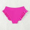Женские плавки с высокой талией, оборками, плавки бикини с утягивающим эффектом, быстросохнущие купальники, пляжная одежда