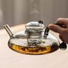 Glass Teapot with Infuser Glass Electric Kettle Glass Tea Kettle with Heating Pad Hot Tea Maker with Handle and Tea Infuser