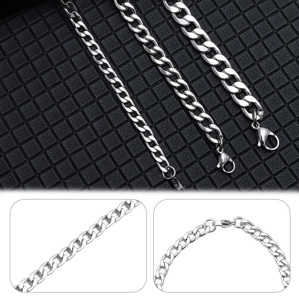 5/7/9/MM Men Punk Gothic Choker Cuban Chain Metal Collar Heavy Link Stainless Steel Necklace