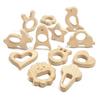 1PC Baby Teether Animal Wood Rings Unicorn Camera Hedgehog Food Grade Wooden Teether Nursing Pendant Teething Toys