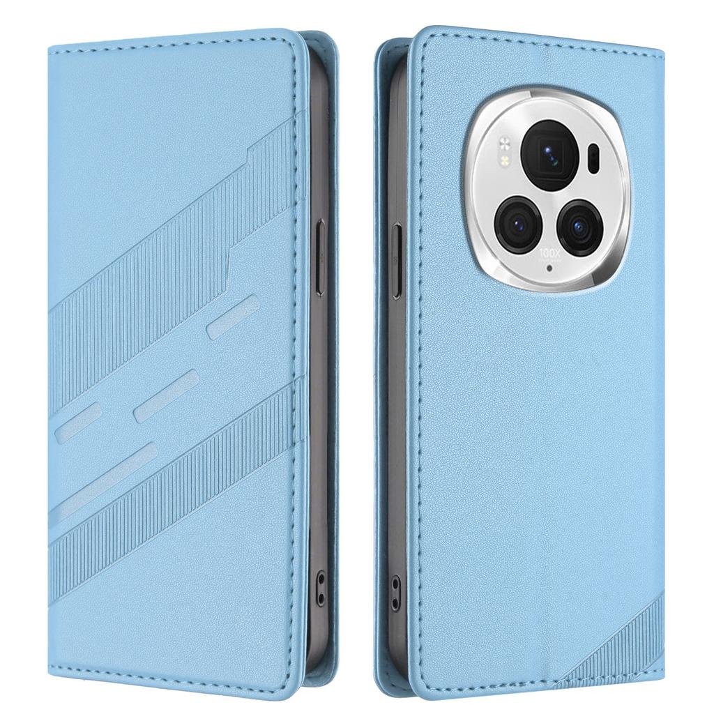 For Honor Magic6 Pro 5G Phone Cases Punk Style Imprinted Wallet Stand Leather Cover