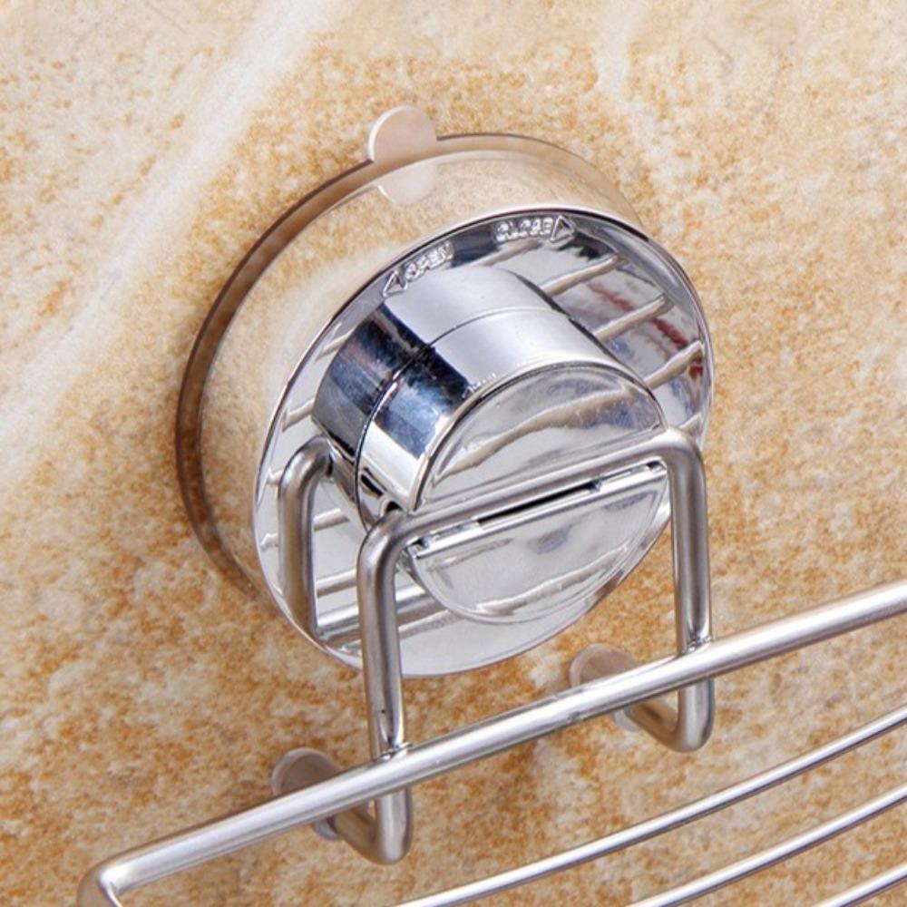 No-Drilling Vacuum Suction Cup Soap Dish Wall Mounted Bathroom Sponge Holder Soap Tray  Bathtub