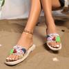 New Summer Fashion Comfortable Round-toe Anti-slip Roman Sandals Casual Versatile Large Size High-end Flat Shoes for Women