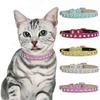 Pet Collar Adjustable Reflective Dog Cat Rhinestones Neck Strap Pet Training Leash