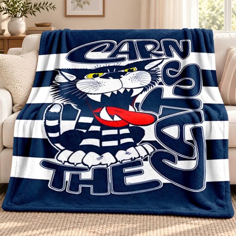 Geelong Cat blanket Flannel Blanket Soft Cozy Plush Throw for Sofa Bed Lightweight Home Decoration Outdoor camping