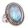 Натуральный лабрадорит драгоценный камень 925 пробы серебро ювелирное кольцо р.7.5 v4B93
