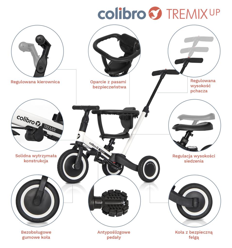 COLIBRO Children's Bike 6 in 1 TREMIXUP ROSE