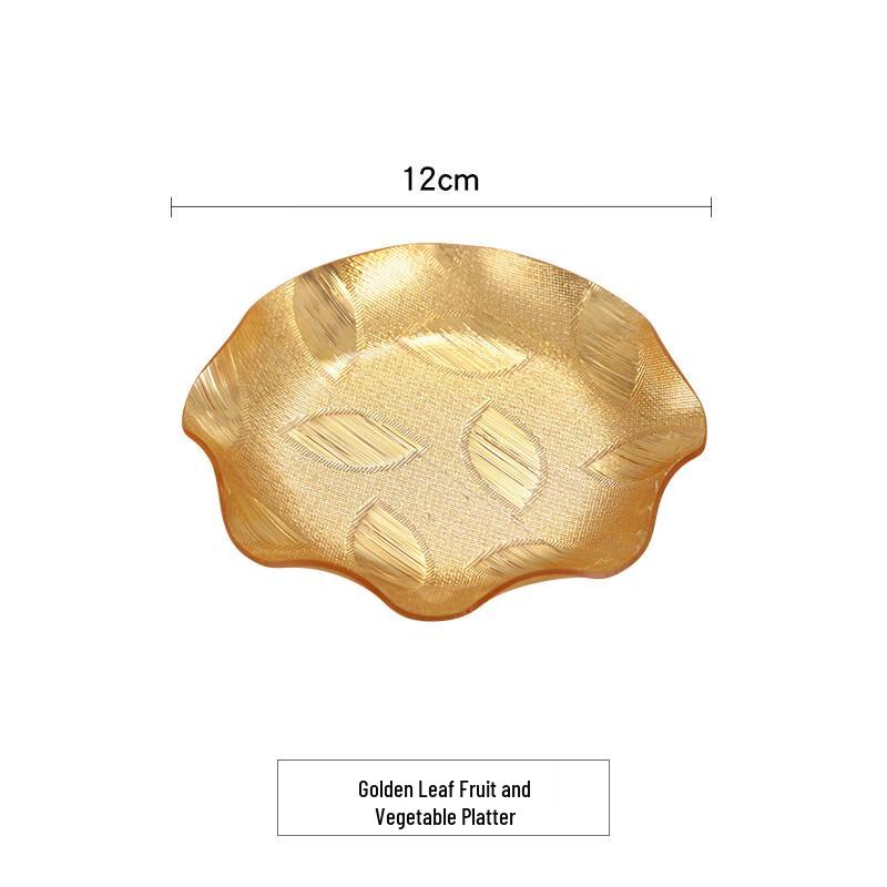 De'ou Starlight 12cm Gold Acrylic Fruit Plate Set