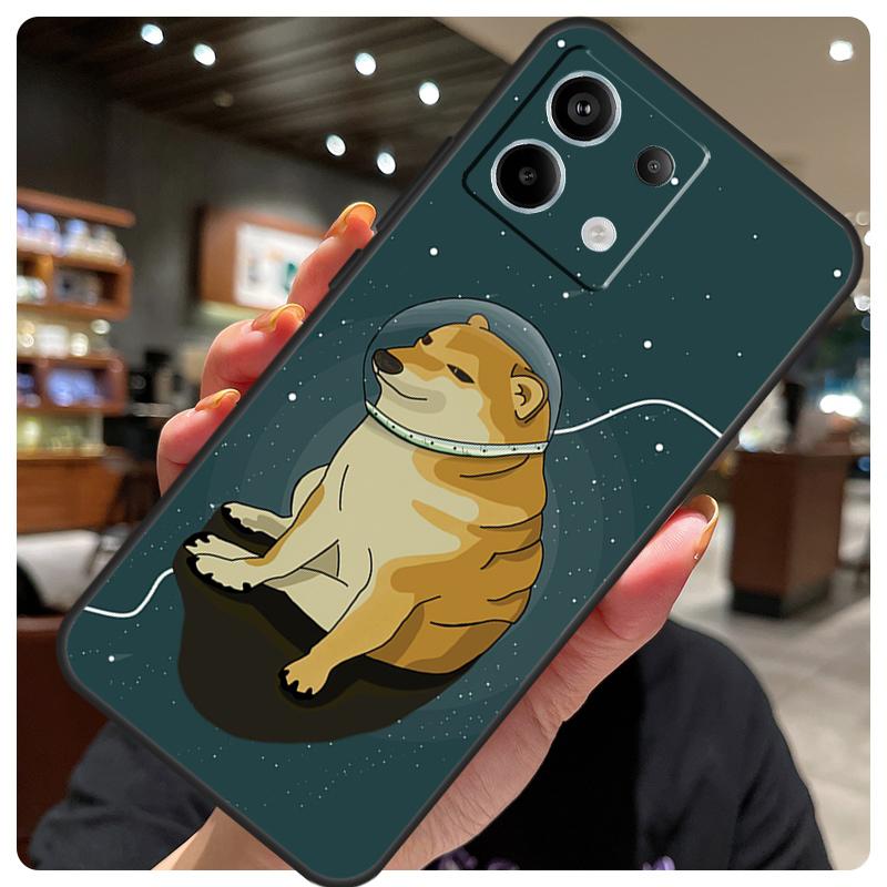 Смешной чехол с собакой Cheems Doge для Xiaomi Redmi Note 13 12 9 10 11 14 15 Pro Plus Чехол для Redmi 14C 10C 12C 13C 15 C
