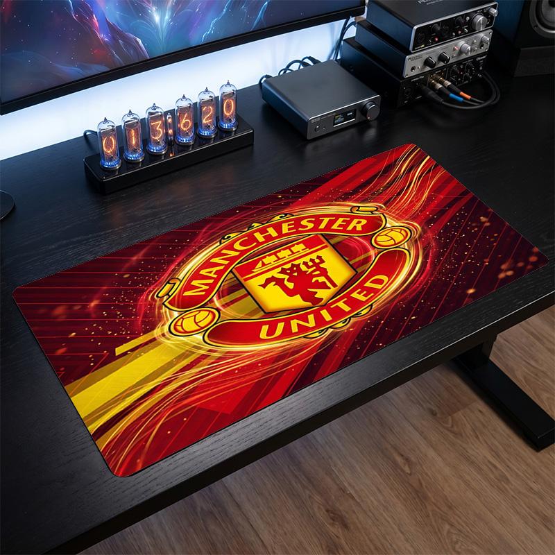 Большой игровой коврик для мыши Manchester United, нескользящий, мягкая резина, для офисного стола, ноутбука, компьютера, Декор
