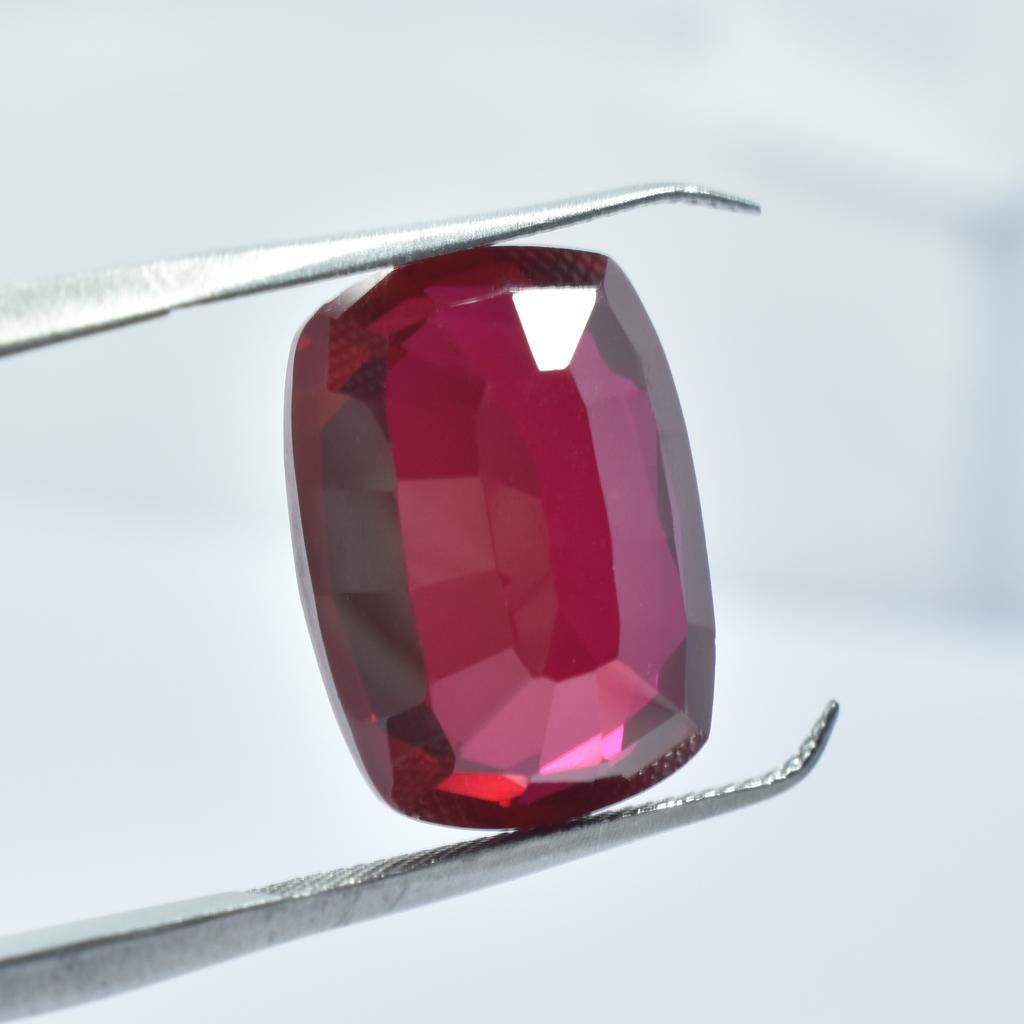 Natural Red Ruby Loose Gemstone 20.00 ct Cushion Cut for Jewelry Making and Gem Collections