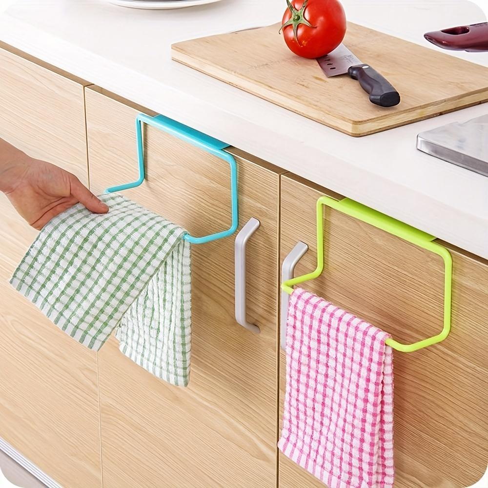 No punching cabinet door towel rack rag hanger storage finishing rack