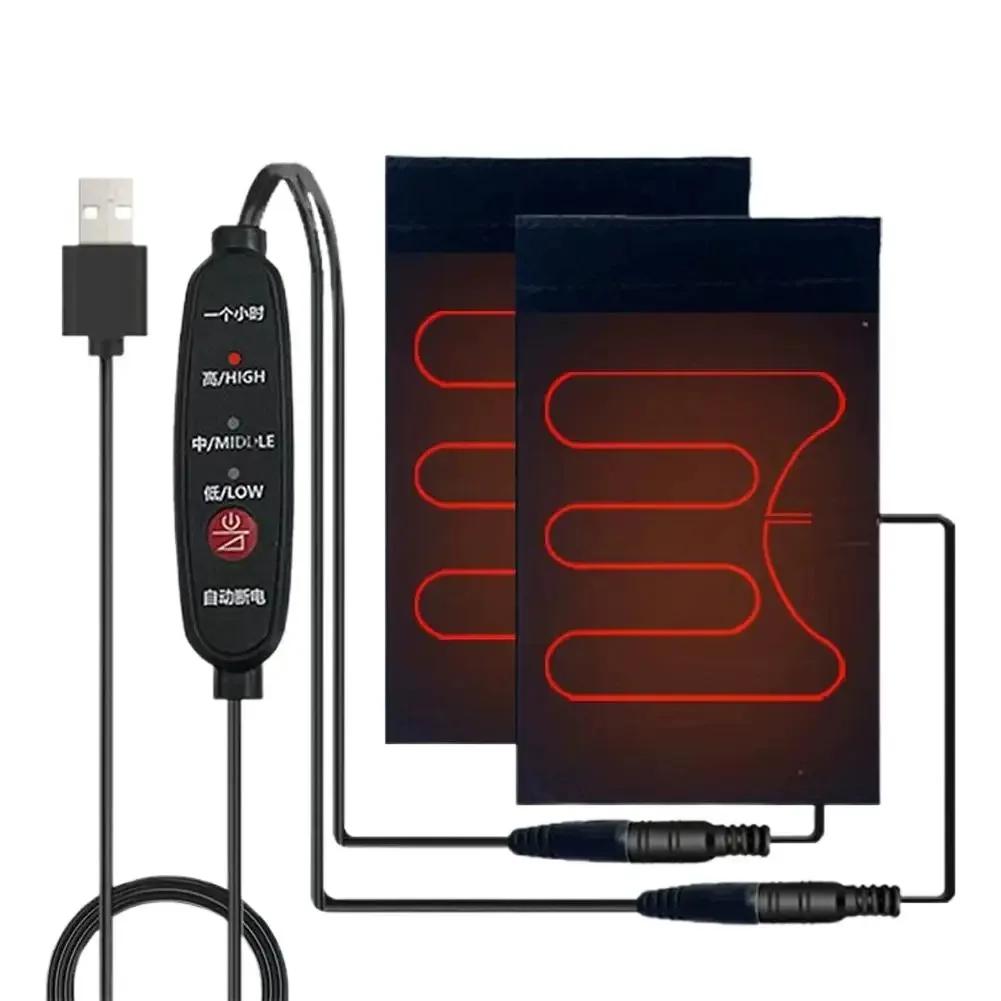 12В USB Электрическая подогреваемая накладка на ручку мотоцикла 3 режима Электрическая подогреваемая накладка на ручку Руль Обогреватель Подогреватель для езды на открытом воздухе
