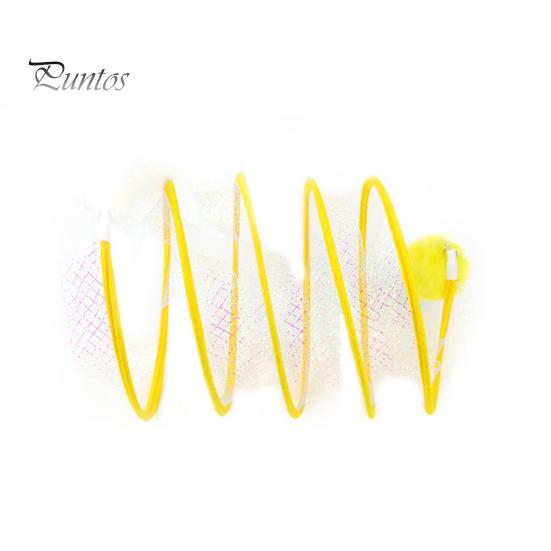 Мягкая интерактивная игрушка с перьями, складной туннель для котенка, туннель для котенка, трубка для кошек, игрушка для домашних животных