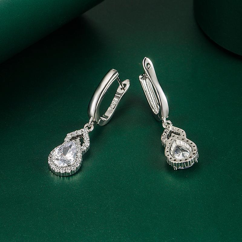 BELLA BOX Luxury Women Temperament Color Treasure Earrings Wedding Engagement Party Gift