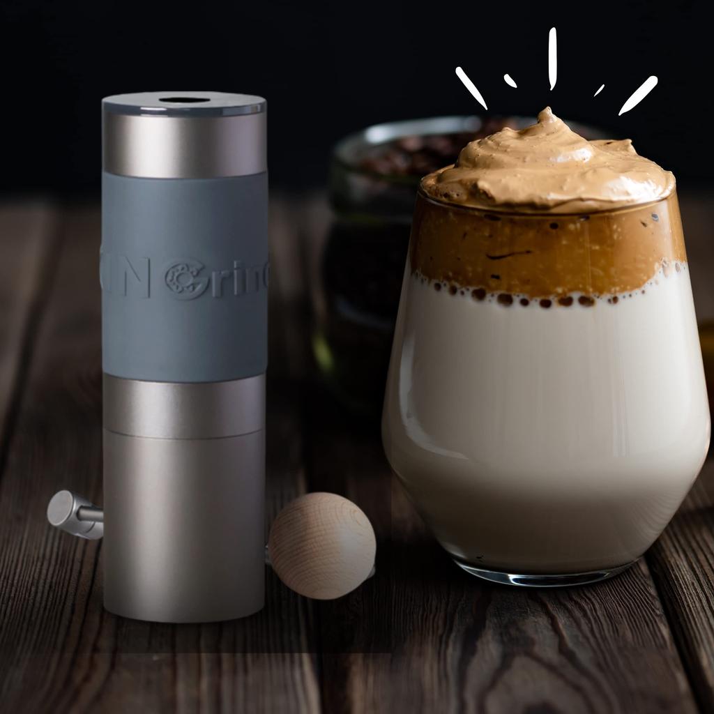 Кофе KINGrinder K2 с внутренним размером частиц, коническим металлическим лезвием для превосходной максимальной производительности 25 г Ручная мельница, 140-ступенчатая регулировка, однородность,