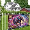 Magical Elephant Tapestry  Vibrant Floral Design with Dreamcatchers for Boho Home Decor Perfect Wall Hanging for Living Room