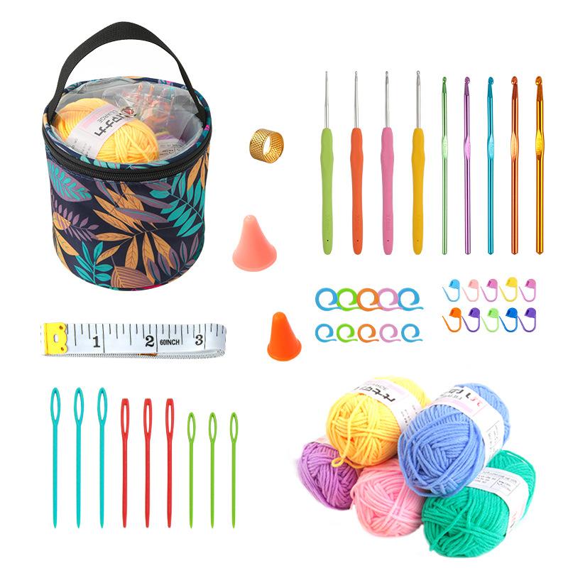 Crochet Kniting Bag Handmade DIY Set Doll Material Yarn Ball Weaving Craft