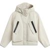 Li Ning Sports Trend Series Anti-Rain Comfortable Casual Loose Zipper Hooded Windbreaker Women Outerwear Oatmeal-Gray AEMU008-1