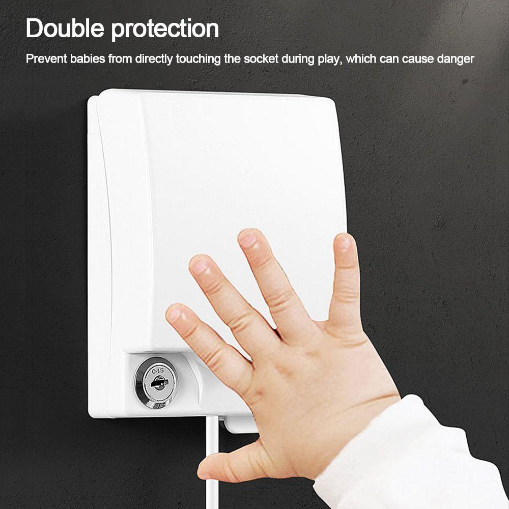 Self-Adhesive Switch Protective Cover Lockable Protection Socket Socket Waterproof Box Wall