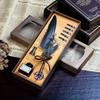 English Calligrap Feather Pen Set Vintage Advertising Gift Ink Pens Dip Water Metal Fountain Pen-s Sets Birthday Gift Box 5 Nibs