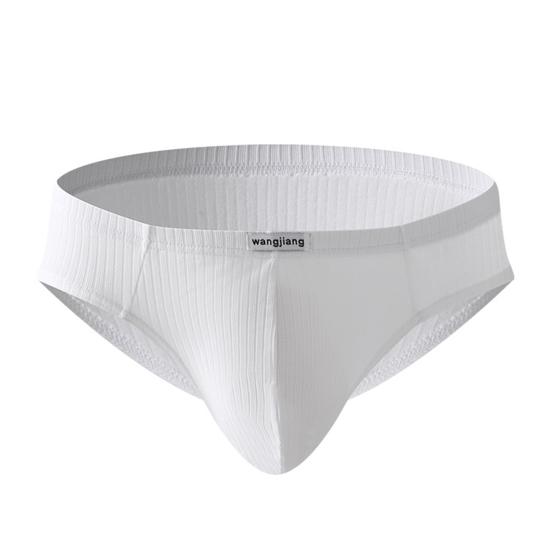 Мужские трусы средней посадки с эластичным поясом, облегающие трусики, однотонные, ребристые, U-образные, дышащие, сексуальное нижнее белье