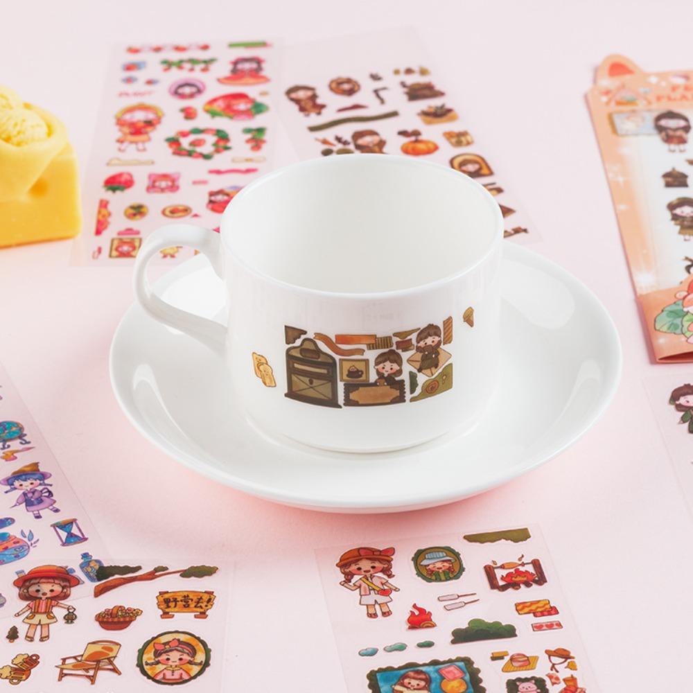 20pcs DIY PVC Sticker Cartoon Patterns Water Bottle Decor Cute Notebook Decoration  Children