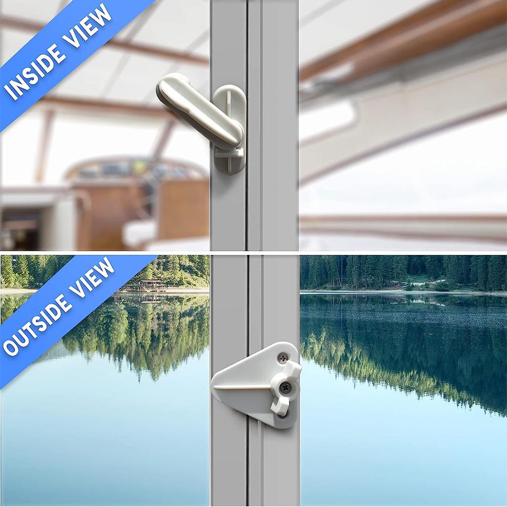 2 Sets of Pontoon Boat Gate Latch Replacement Safety Door Latches Kit Plastic