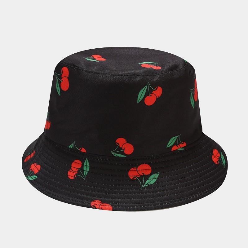 Fruit Pattern Fisherman Hat With Wide Brim For Summer Sun Protection And Casual Wear