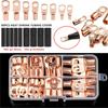 60/140Pcs Copper Nose Wire Connectors Battery Cable Ends with Heat Shrink Tubing Set Terminal Connectors Assortment Kit