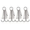 4Pcs Stainless Steel Deck Anchors Pegs Adjustable Spring Deck Anchors Deck Plank Board Gap Fixing Pegs Outdoor Camping Tent Stakes Hook Tent
