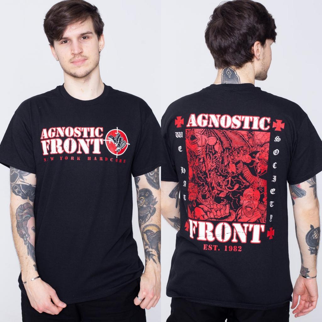 Fit Summer Agnostic Front Graphic Cotton Tshirt Unisex Summer Short Sleeve Fashion Brand Tee Luxury Casual Vintage Tee
