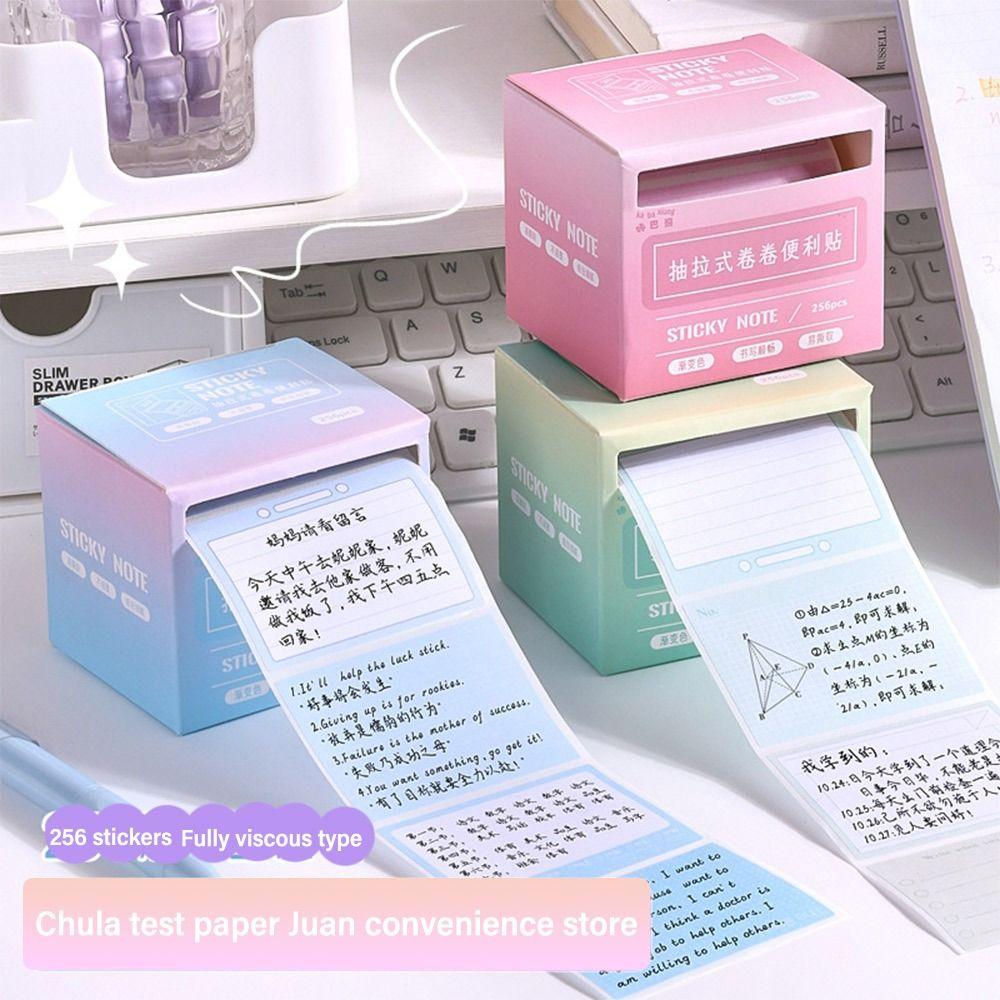 256 PCS/Set DIY Memo Pad Pull-out Roll Type Scrapbook Sticker Study Sticky Note  Creative Stationery