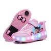 Новые беговые кроссовки для мальчиков Nezha Luminous Pulley, коньки на четырех колесах, невидимые для ходьбы, для спорта на открытом воздухе, для женщин