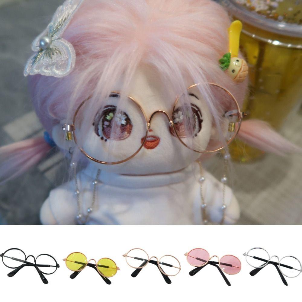 10CM 10CM Glasses Multi Color Toy Decorative Glasses Miniature Round Frame Glasses  for 20CM Doll