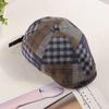 Women's Retro Color Blocked Forward Hat Versatile In Spring and Autumn Simple Beret
