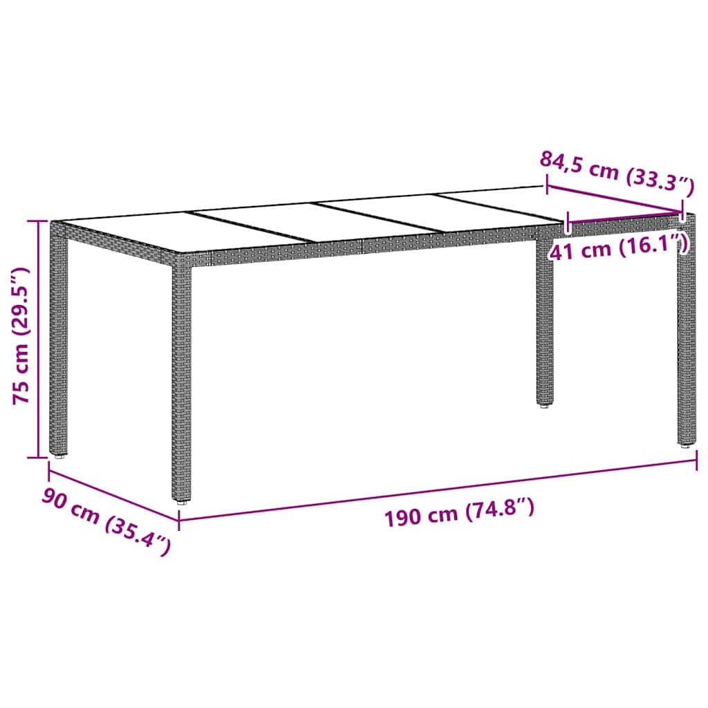 Garden Dining Set 7 pcs Light Grey Poly Rattan