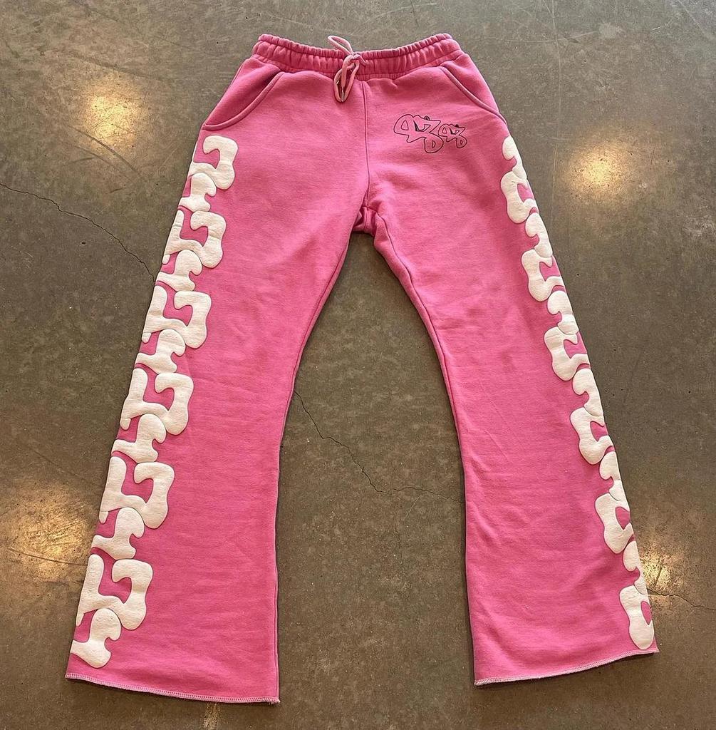 RogueWave Американский Харадзюку Принт Буквами Прямые Брюки Хип-хоп Буквы Зимние Утепленные Свободные Y2k Повседневные Брюки Спортивные Штаны Женщины Мужчины