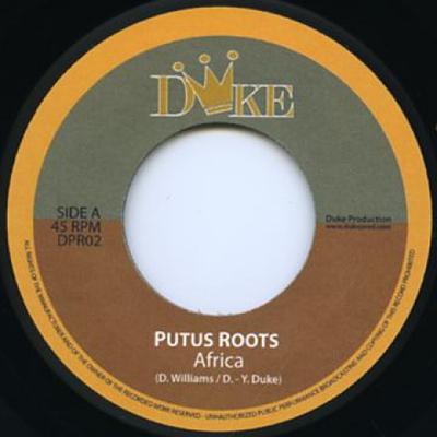 7-дюймовая пластинка PUTUS ROOTS / GIANTS - Africa / Africa Dub DPR02 Duke Production 2014 Европа Регги, Ска и Даб