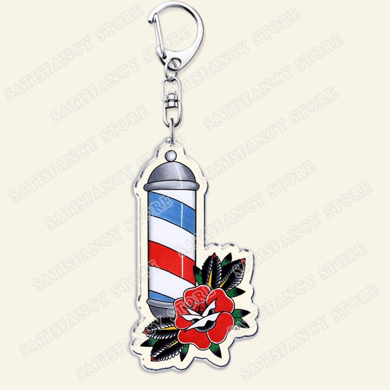 Брелки для парикмахерской для аксессуаров Сумка Парикмахерские ножницы Парикмахер Борода Парикмахер-стилист Брелоки Украшения Друзья Фанаты Подарки