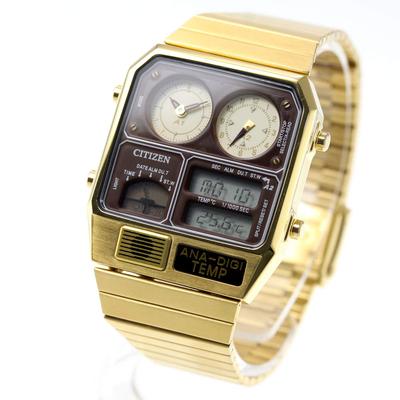 Часы CITIZEN TEMP Модель-переиздание ANA-DIGI, Золотые, JG2103-72X