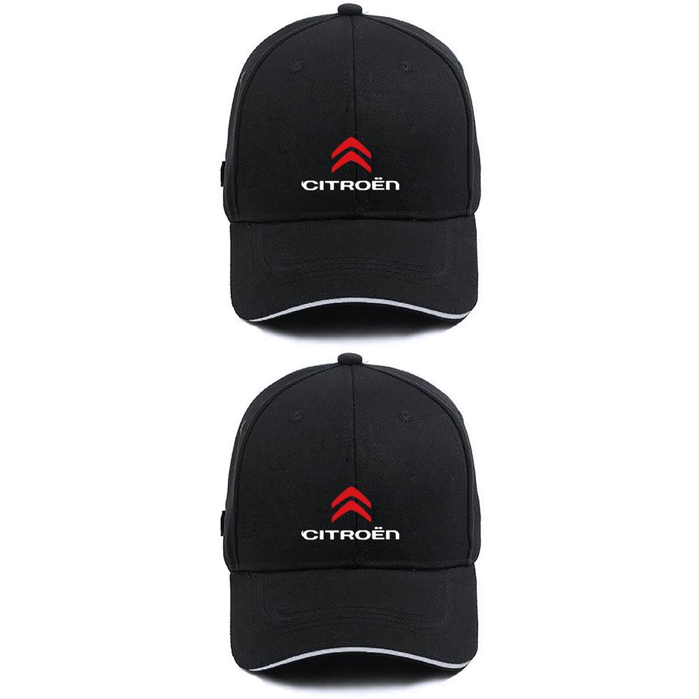 COMA5 1/2pcs Car Badge Peaked Cap Sports Sunshade Baseball Hat For Citroen C1 C2 C3 C4 C4L C5 C6 C7 VTS C-ELYSEE Berlingo Xsara Cactus