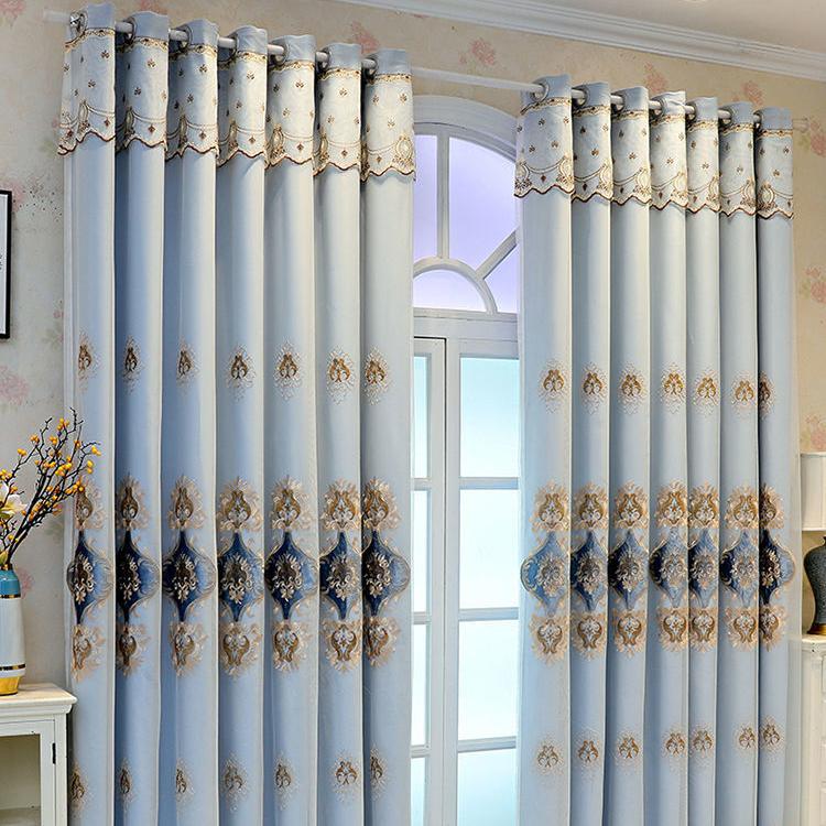 2 шт. высококачественные двухслойные шторы с вышивкой для спальни, дома, затемняющие шторы от пола до потолка, элегантные перфорированные шторы для гостиной