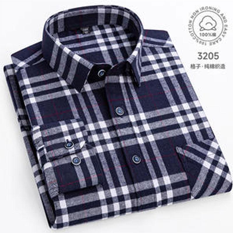 10XL 11XL 100% хлопок Осень Зима Рубашка для полных мужчин Длинный рукав высокое качество шерсть модная клетчатая повседневная немнущаяся