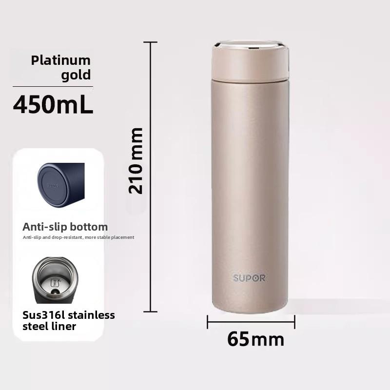 New 316 Stainless Steel Vacuum Insulated Tea Tumbler, Large Capacity Business Office & Car Travel Mug, Portable Infuser Cup, Leakproof