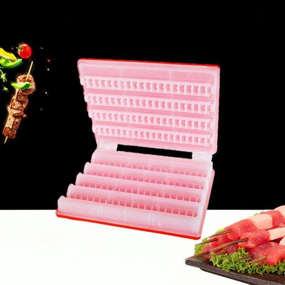 Plastic BBQ Meat Skewer Machine 4 Row Barbecue Stringer Skewer Machine Kitchen Accessories