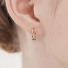 [ELLE Jewelry] 14K Simple Two Square One-Touch Earrings ELGPEE553