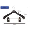 Sawafuji E-SENSE Expert 43 Jumbo Clothes Hanger, Black, 430mm Wide, Made in Japan, for Skirts, Pants, Jeans, Shape-Retaining, Non-Slip, Non-Marking, w