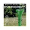 Solar Ground Stake Animal Repeller with Colour Ambient Light, Vibration and Infrared Detection for Garden Use, Rat Deterrent Device
